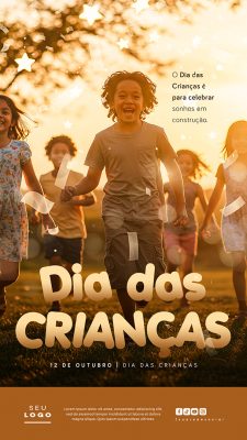 Story Dia das Crianças 12 de Outubro Social Media PSD Editável