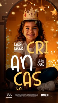 Story Dia das Crianças 12 de Outubro Social Media PSD Editável