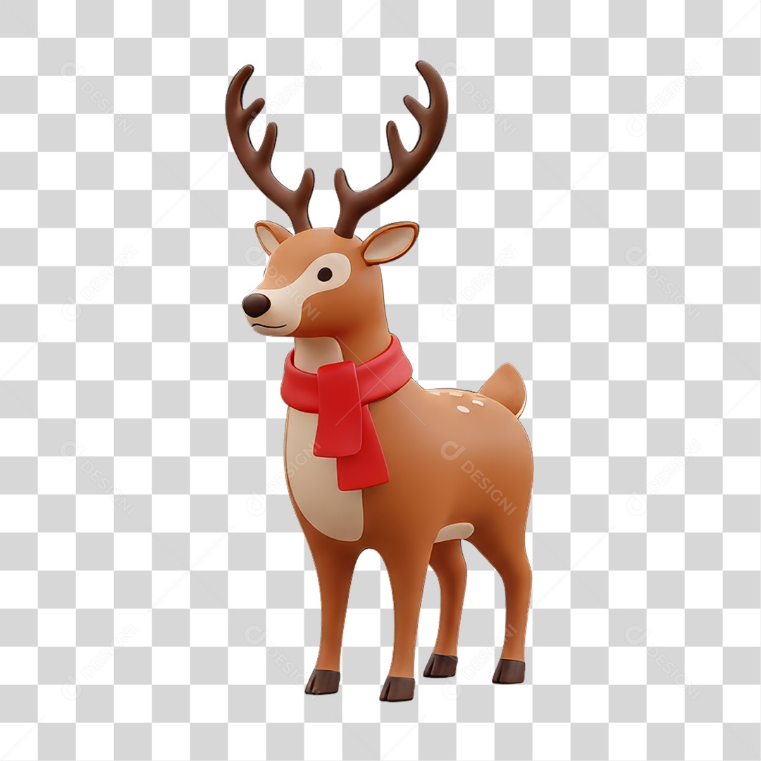 Rena Enfeite Decoração de Natal PNG Transparente