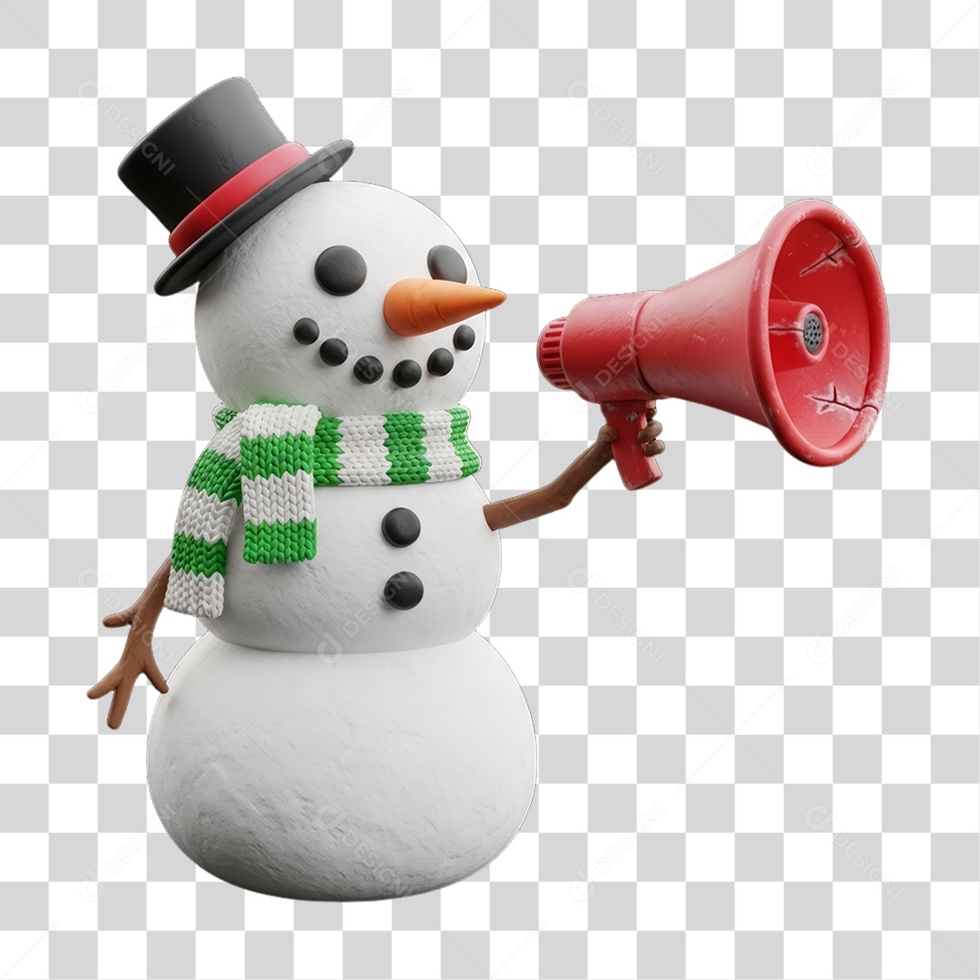 Boneco de Neve Decoração de Natal PNG Transparente