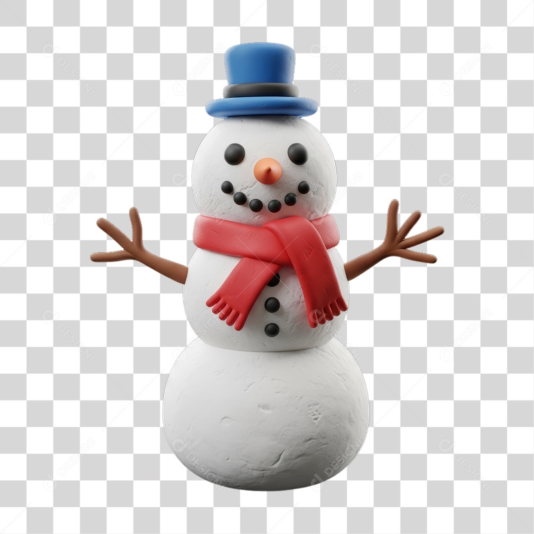 Boneco de Neve Decoração de Natal PNG Transparente