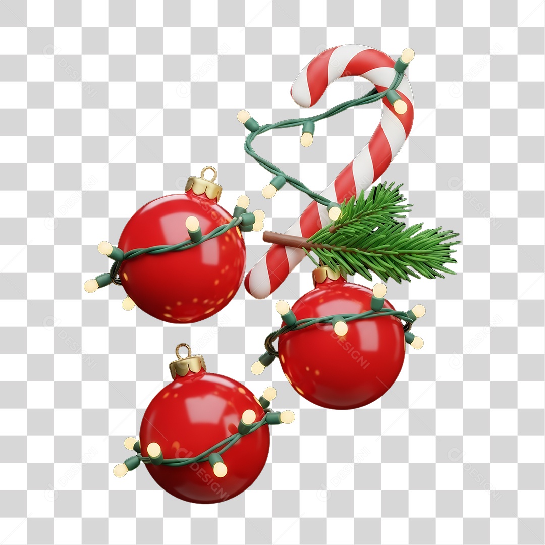 Bolas Enfeite Decoração de Natal PNG Transparente
