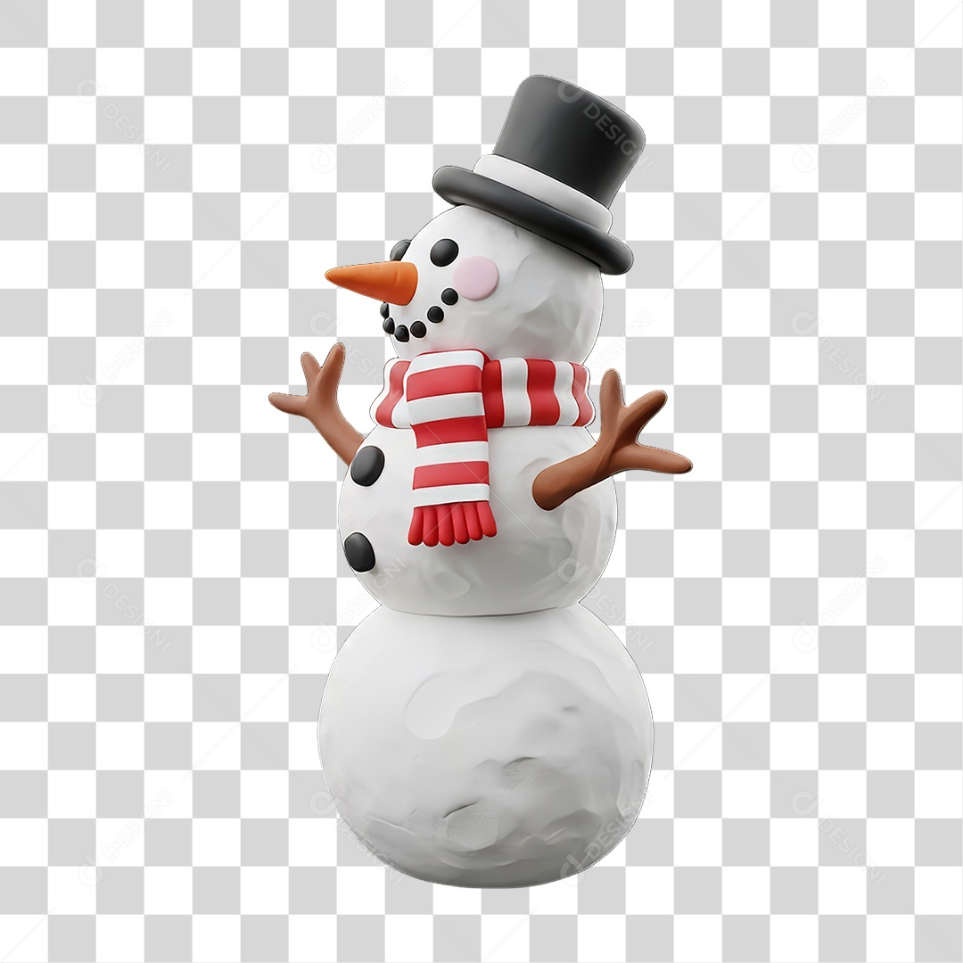 Boneco de Neve Decoração de Natal PNG Transparente