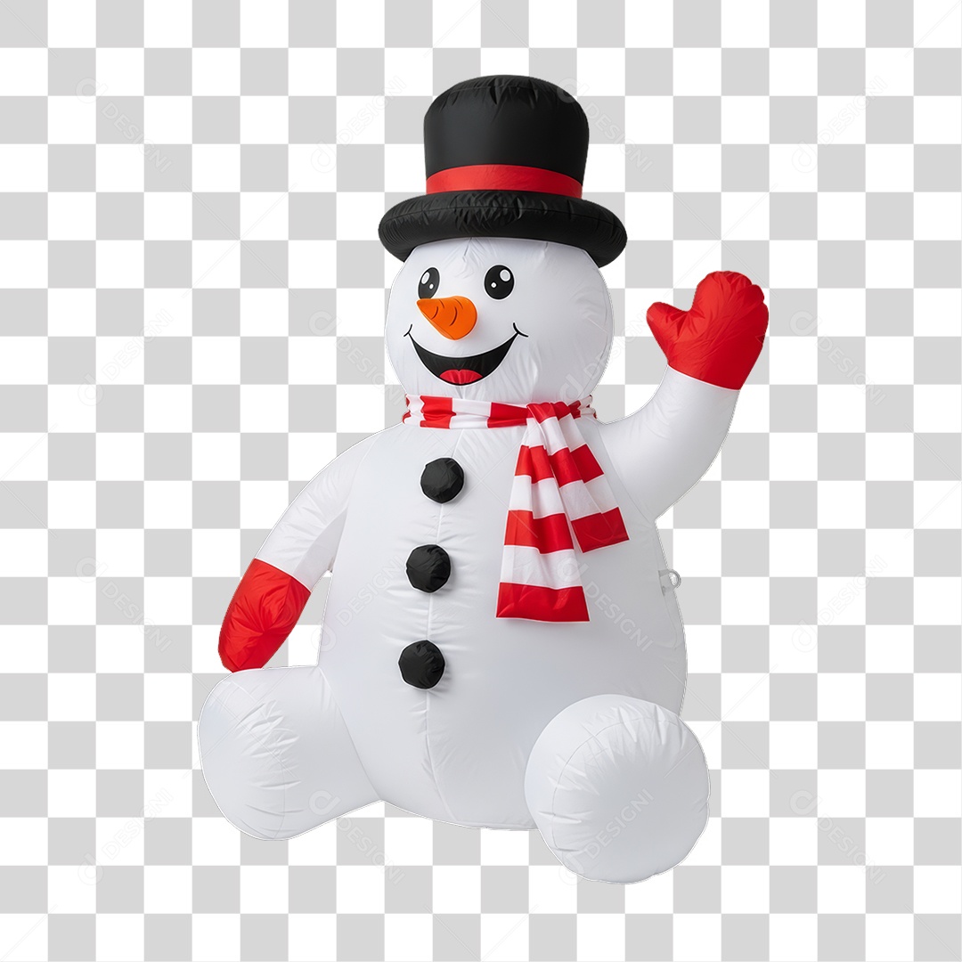 Boneco de Neve Decoração de Natal PNG Transparente