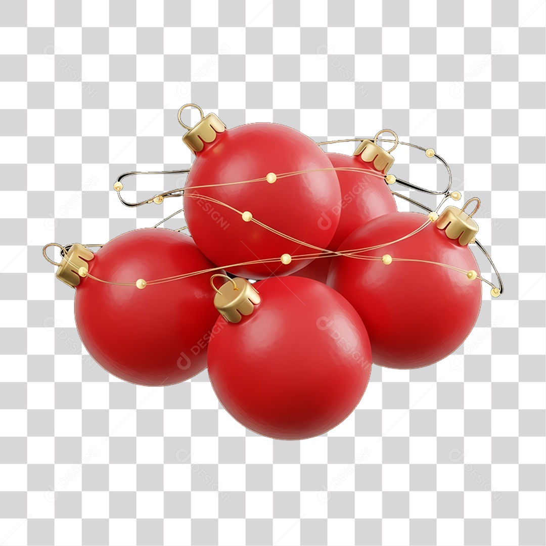 Bolas Decoração de Natal PNG Transparente
