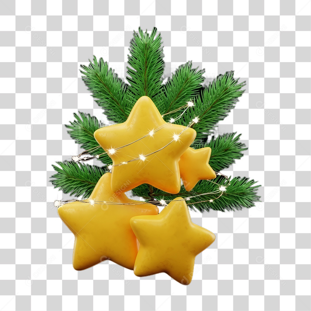 Estrelas Decoração de Natal PNG Transparente