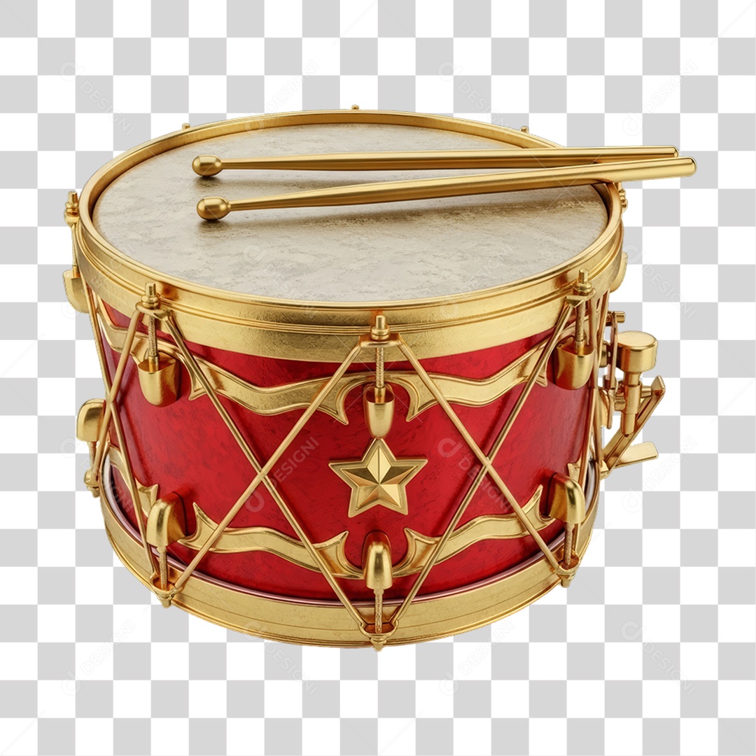 Tambor Decoração de Natal PNG Transparente