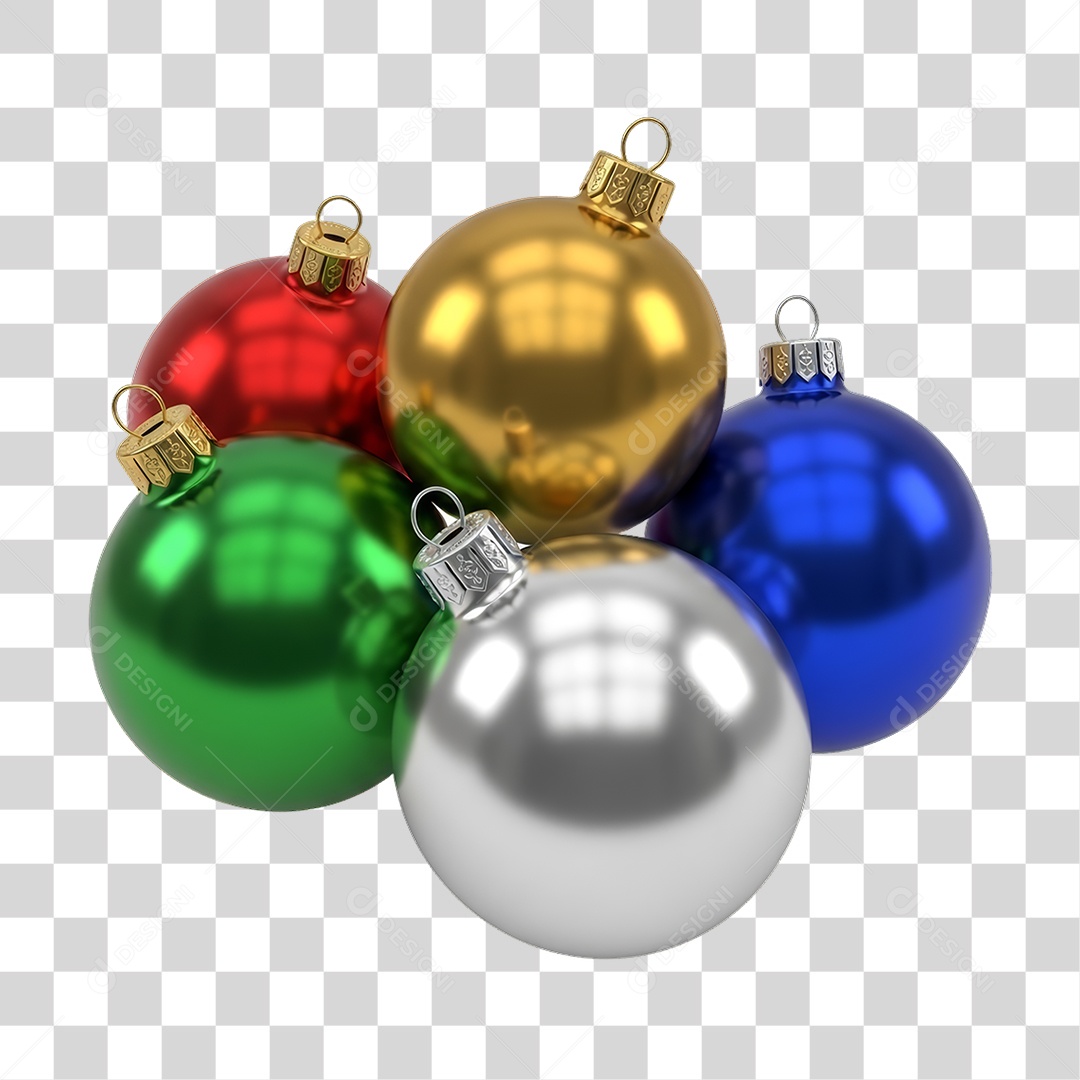 Bolas Enfeite Decoração de Natal PNG Transparente