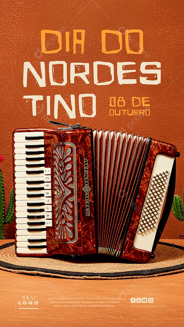 Story Dia do Nordestino 08 de Outubro Social Media PSD Editável
