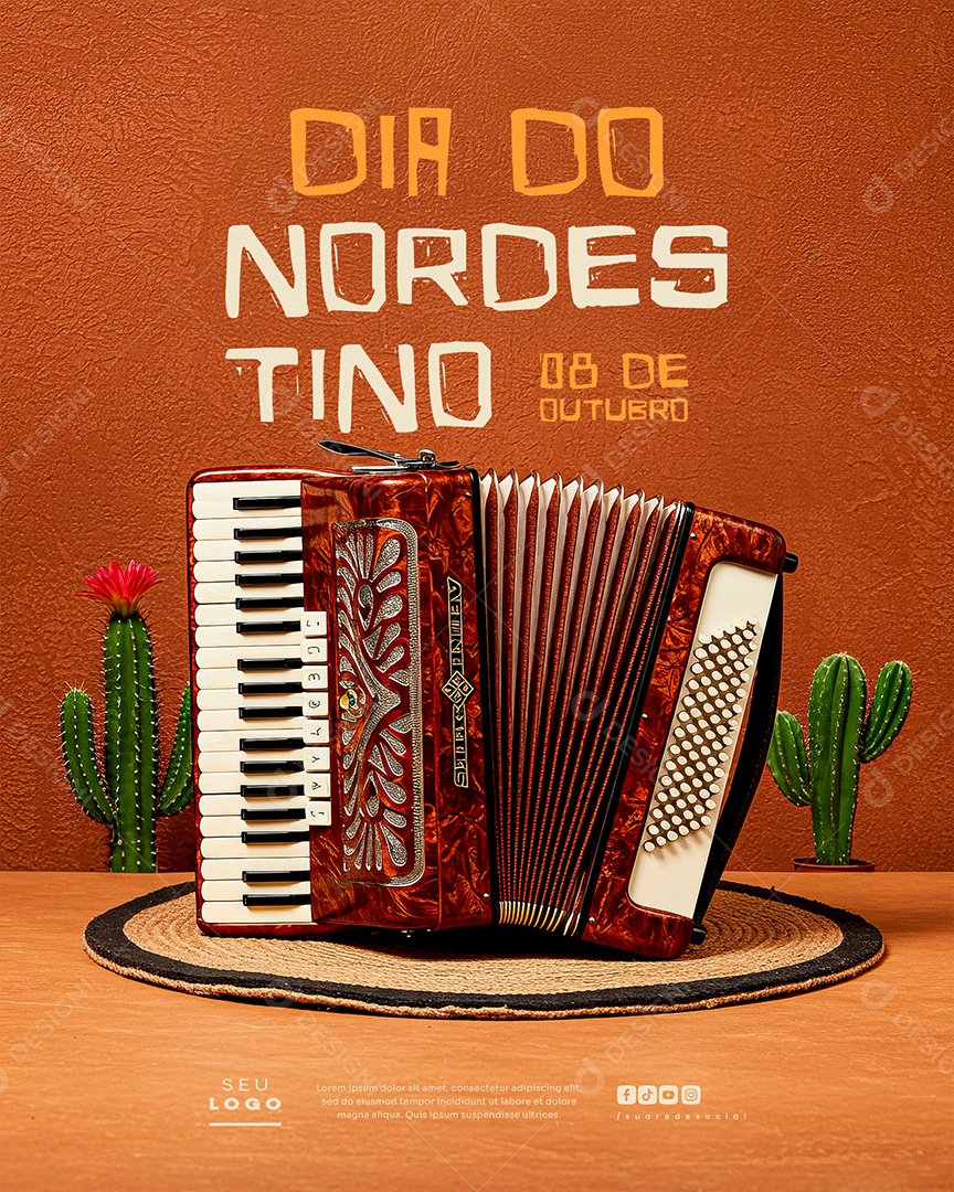 Dia do Nordestino 08 de Outubro Social Media PSD Editável