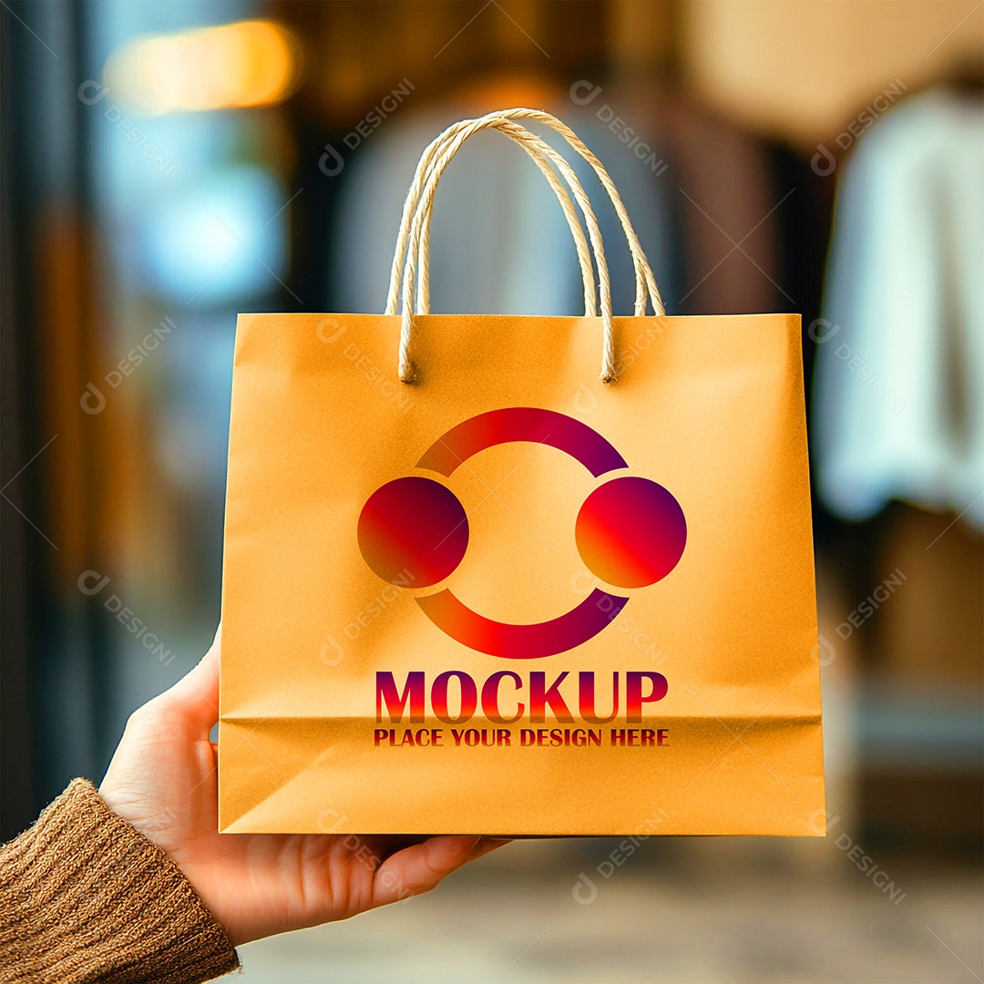 Bolsa Mockup PSD Editável