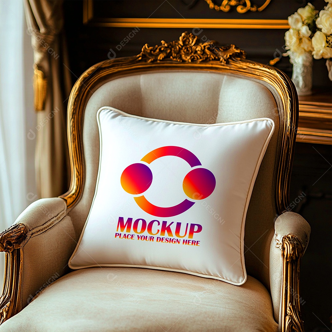 Mockup de Trabesseiro Almofada PSD Editável