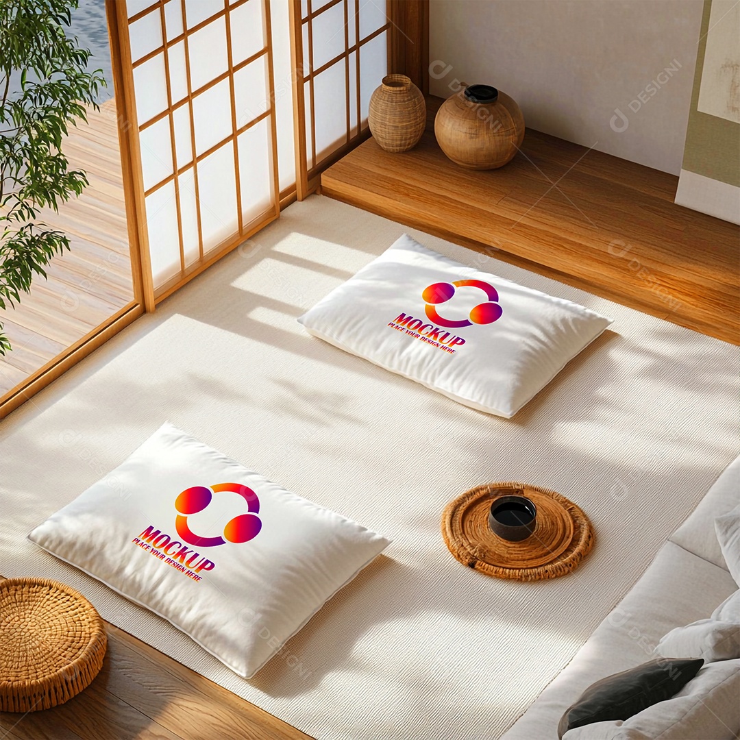 Mockup de Trabesseiro Almofada PSD Editável