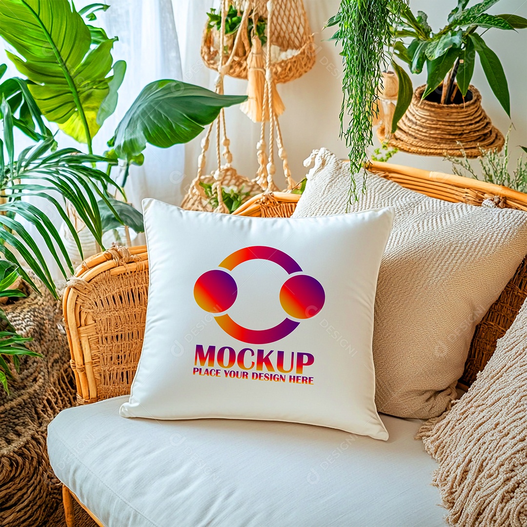 Mockup de Trabesseiro Almofada PSD Editável
