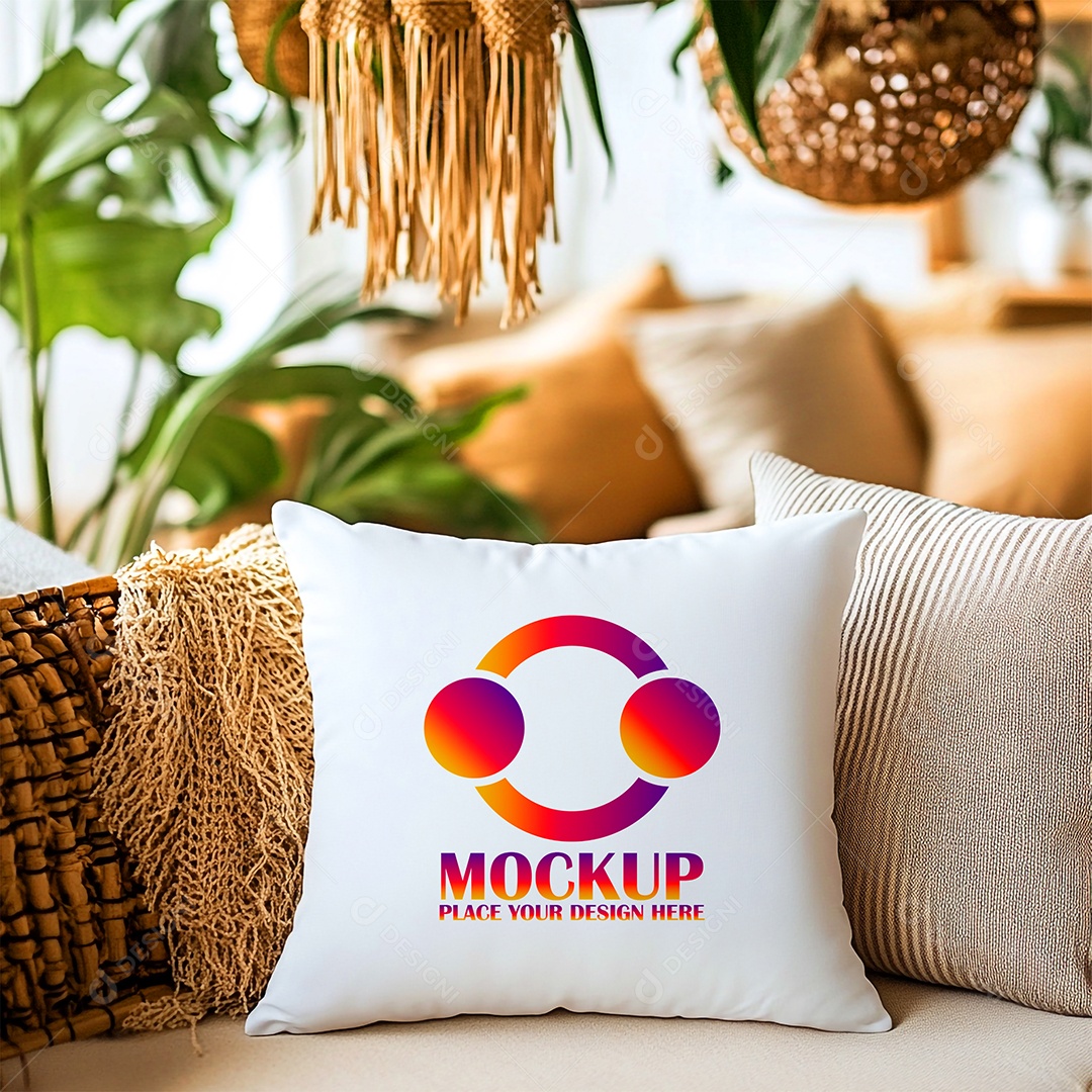 Mockup de Trabesseiro Almofada PSD Editável