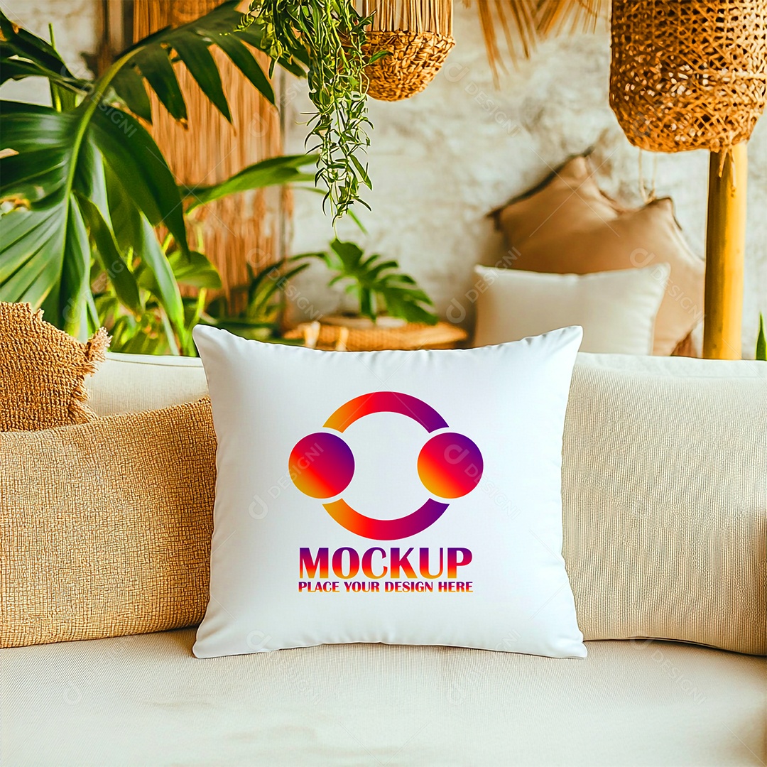 Mockup de Trabesseiro Almofada PSD Editável