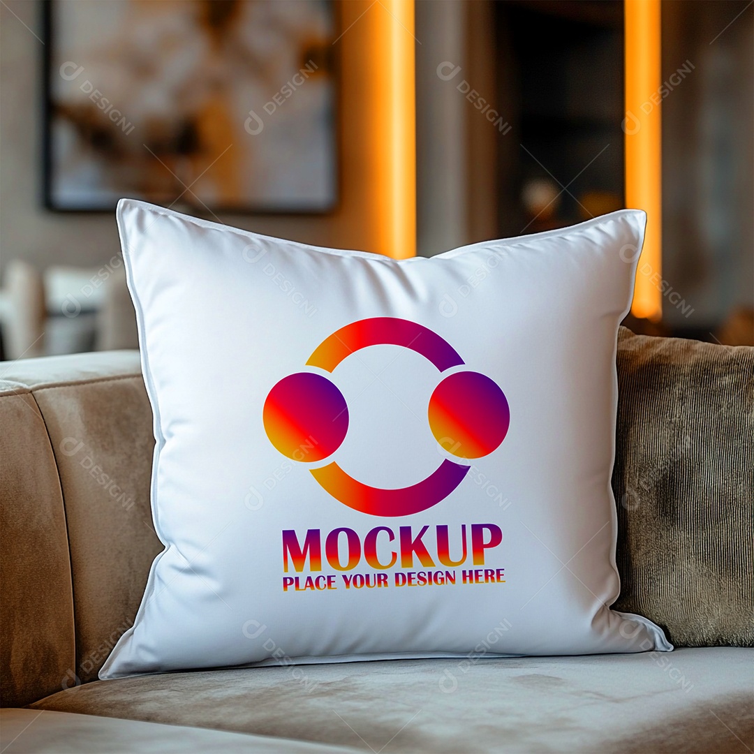 Mockup de Trabesseiro Almofada PSD Editável