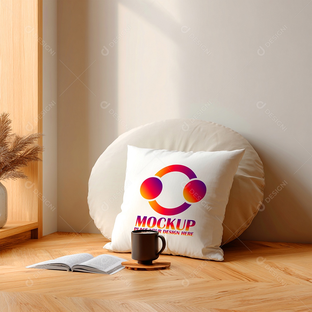 Mockup de Trabesseiro Almofada PSD Editável