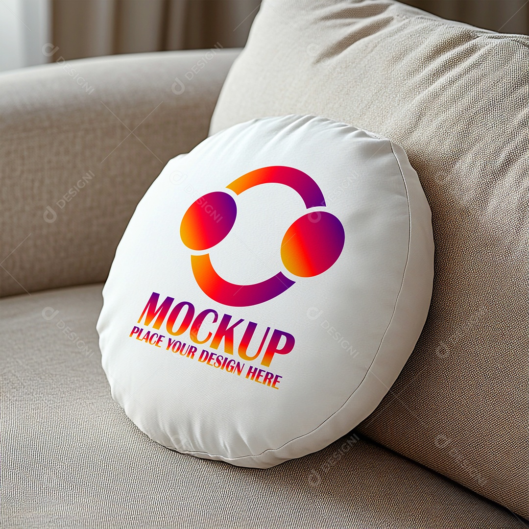 Mockup de Trabesseiro Almofada PSD Editável