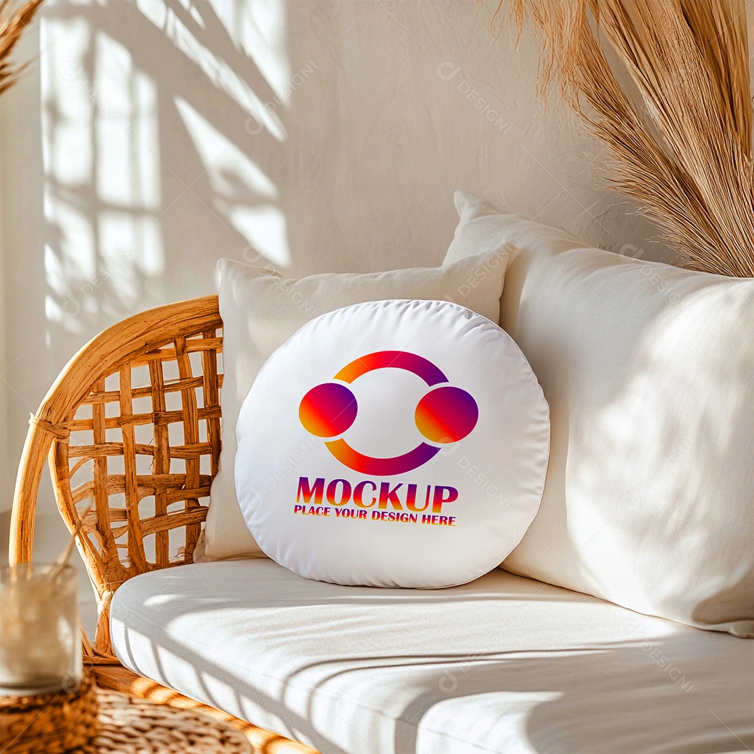 Mockup de Trabesseiro Almofada PSD Editável