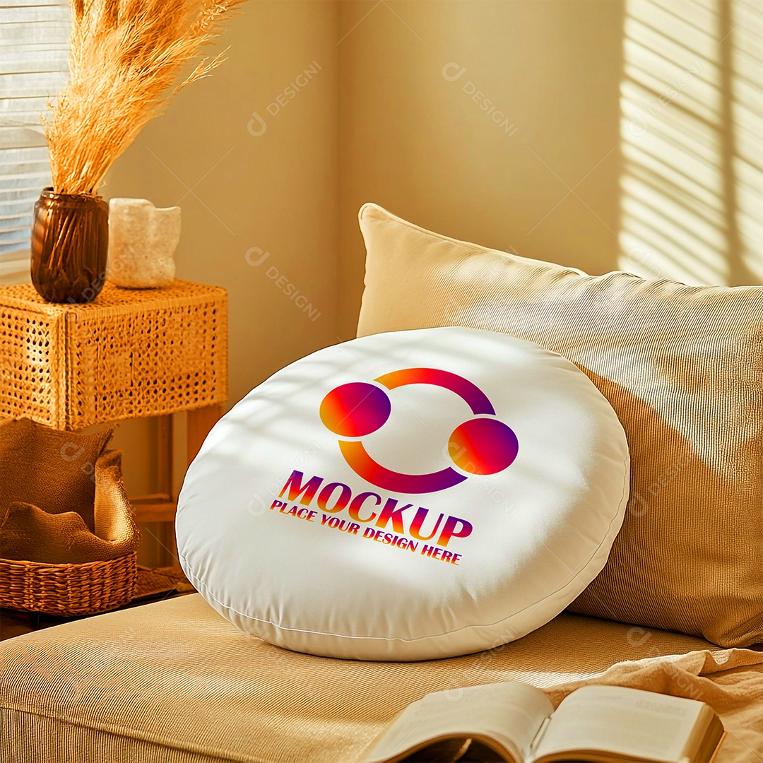 Mockup de Trabesseiro Almofada PSD Editável