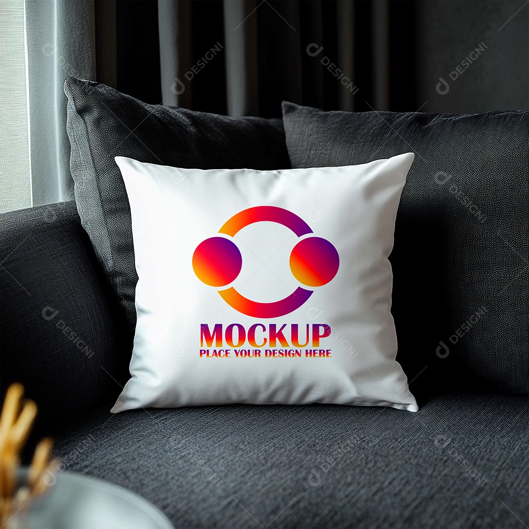 Mockup de Trabesseiro Almofada PSD Editável