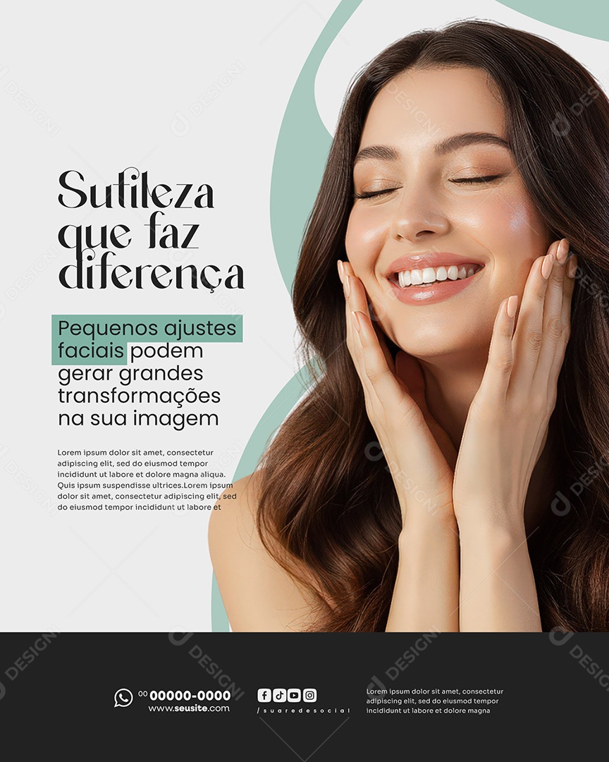 Estética Sutileza Que Faz Diferença Social Media PSD Editável