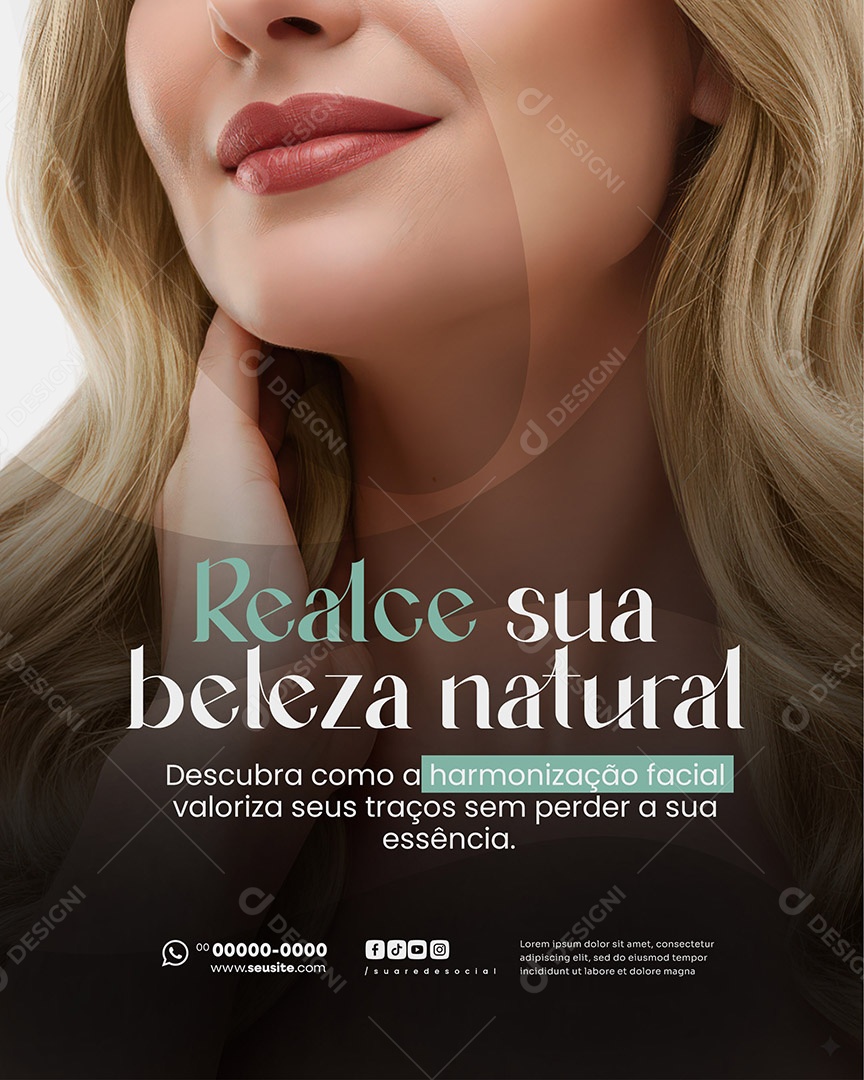 Estética Realce Sua Beleza Social Media PSD Editável