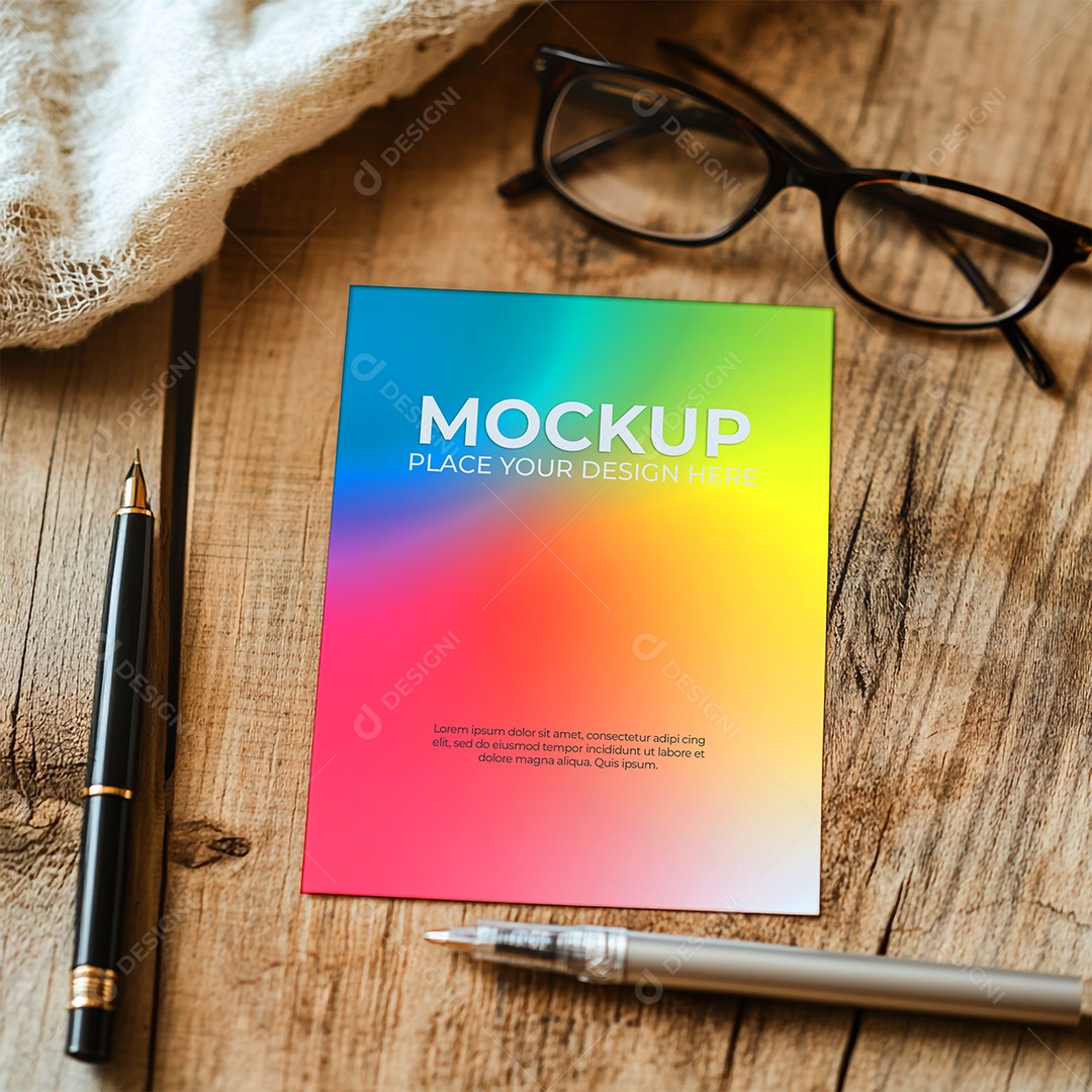 Mockup de Convite PSD Editável