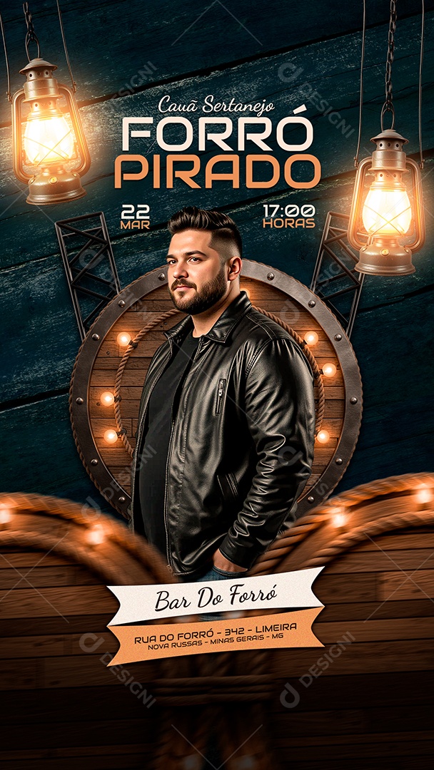 Story Flyer Foró Pirado Social Media PSD Editável