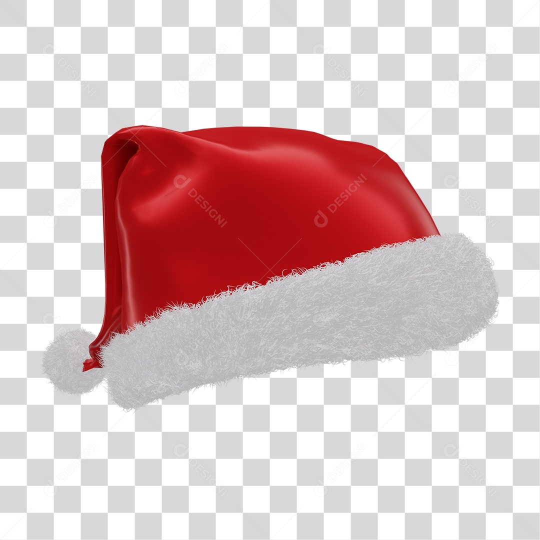Chapéu Clássico de Papai Noel PNG Transparente