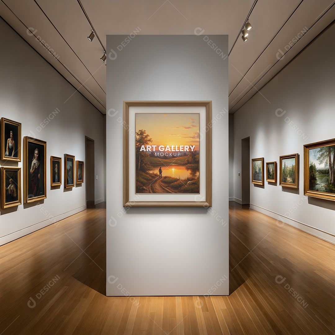 Galeria de Arte Mockup PSD Editável