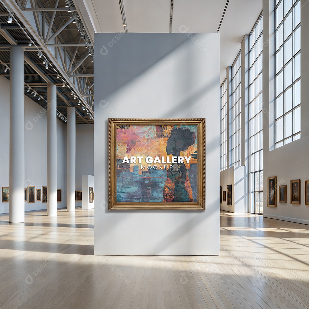 Galeria de Arte Mockup PSD Editável