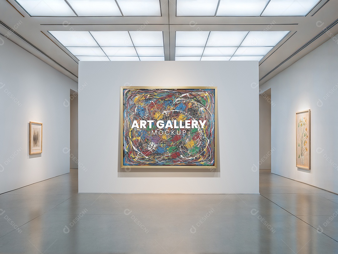 Mockup Galeria de Arte PSD Editável