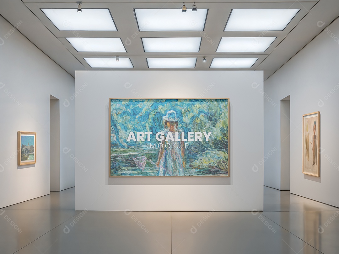 Mockup Galeria de Arte PSD Editável
