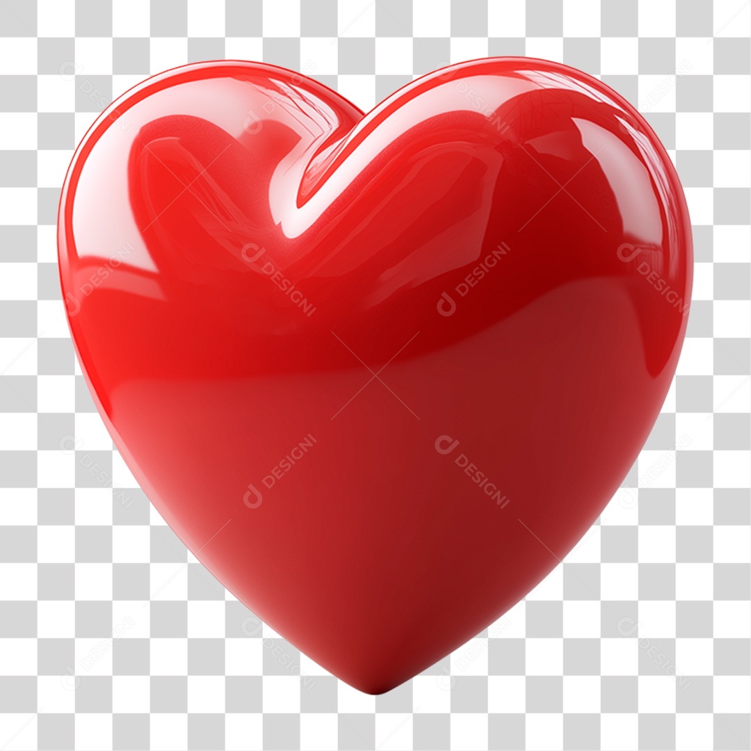 Coração Vermelho PNG Transparente