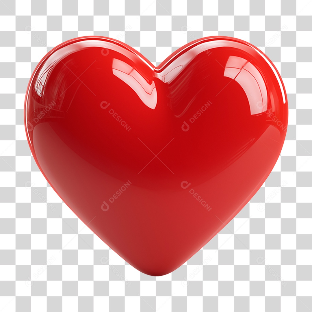 Coração Vermelho PNG Transparente