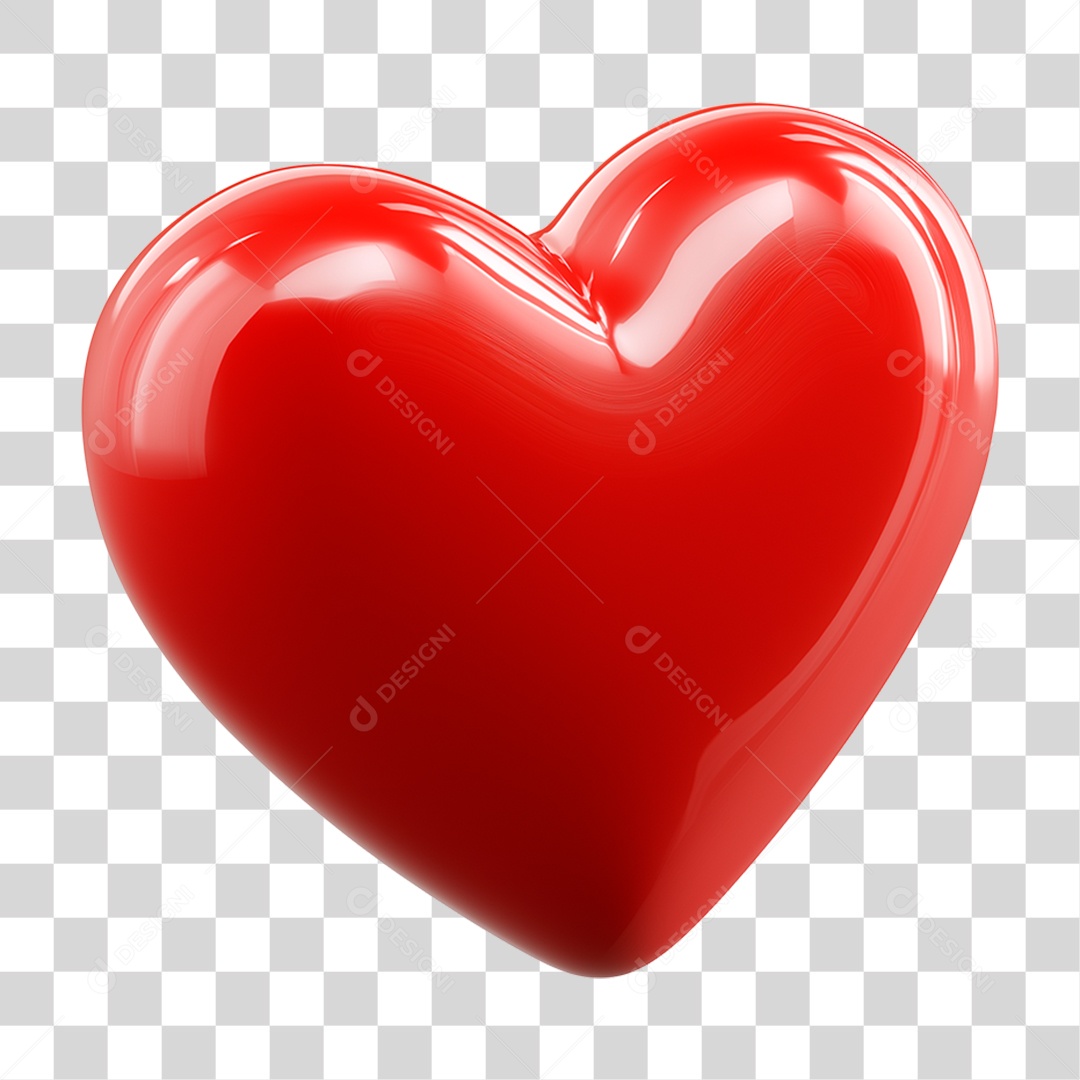 Coração Vermelho PNG Transparente