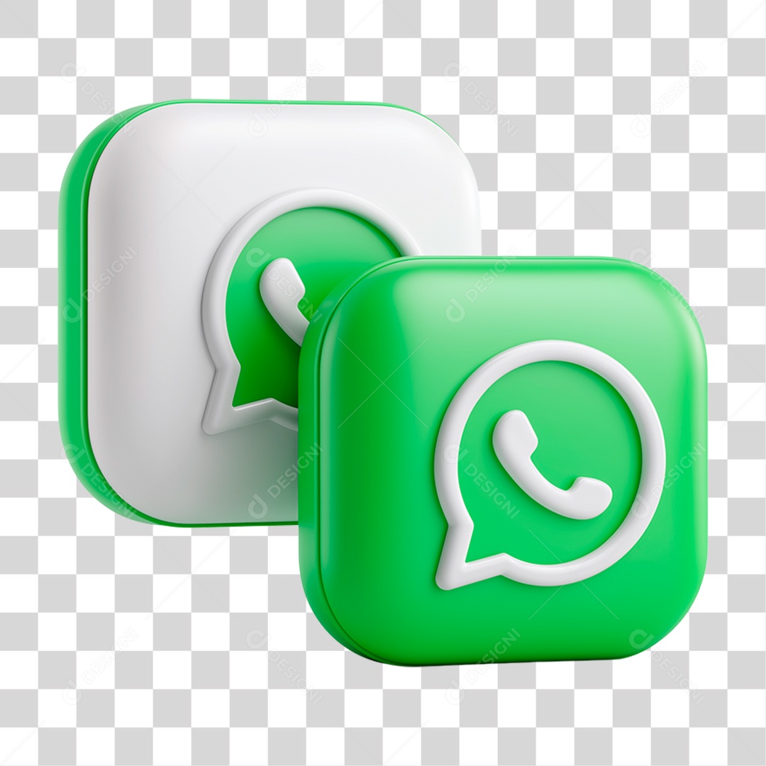 Ícone 3D WhatsApp PNG Transparente