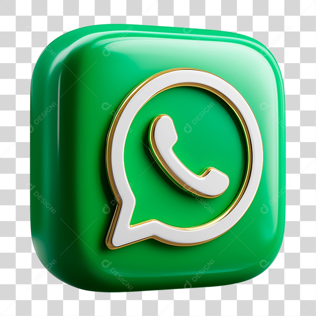 Ícone 3D WhatsApp PNG Transparente