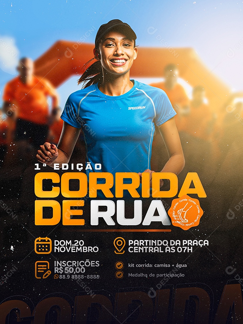 Corrida De Rua Social Media PSD Editável