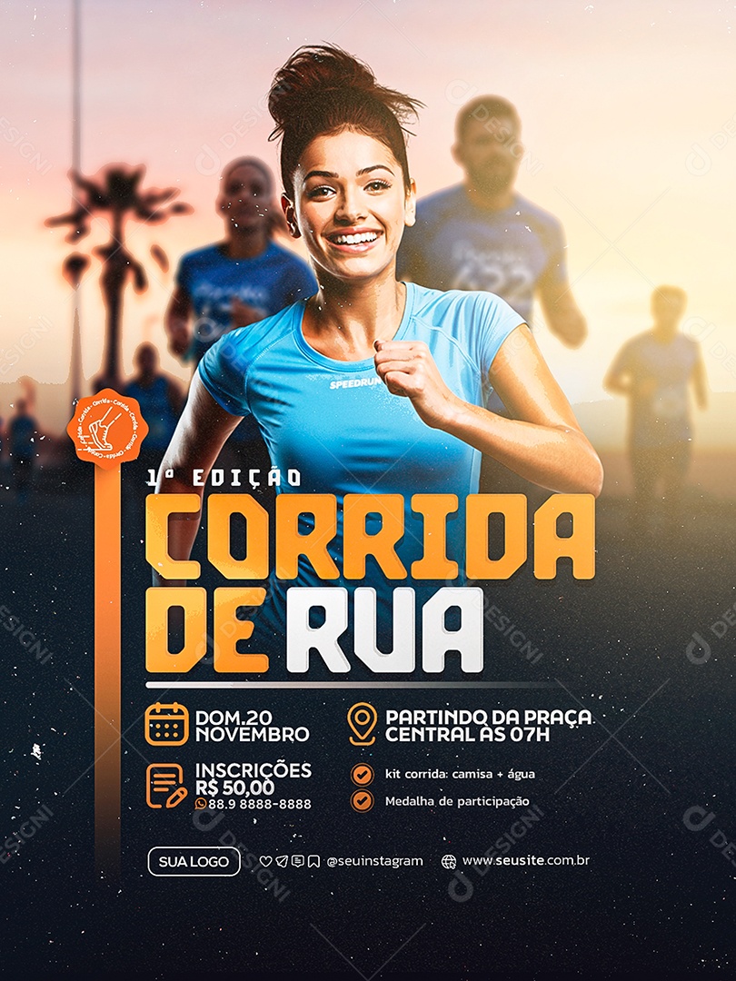 Corrida De Rua Social Media PSD Editável