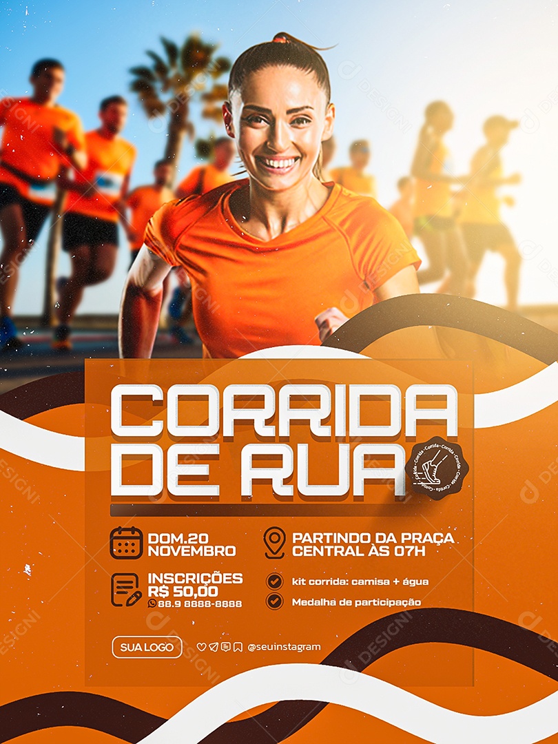 Corrida De Rua Social Media PSD Editável