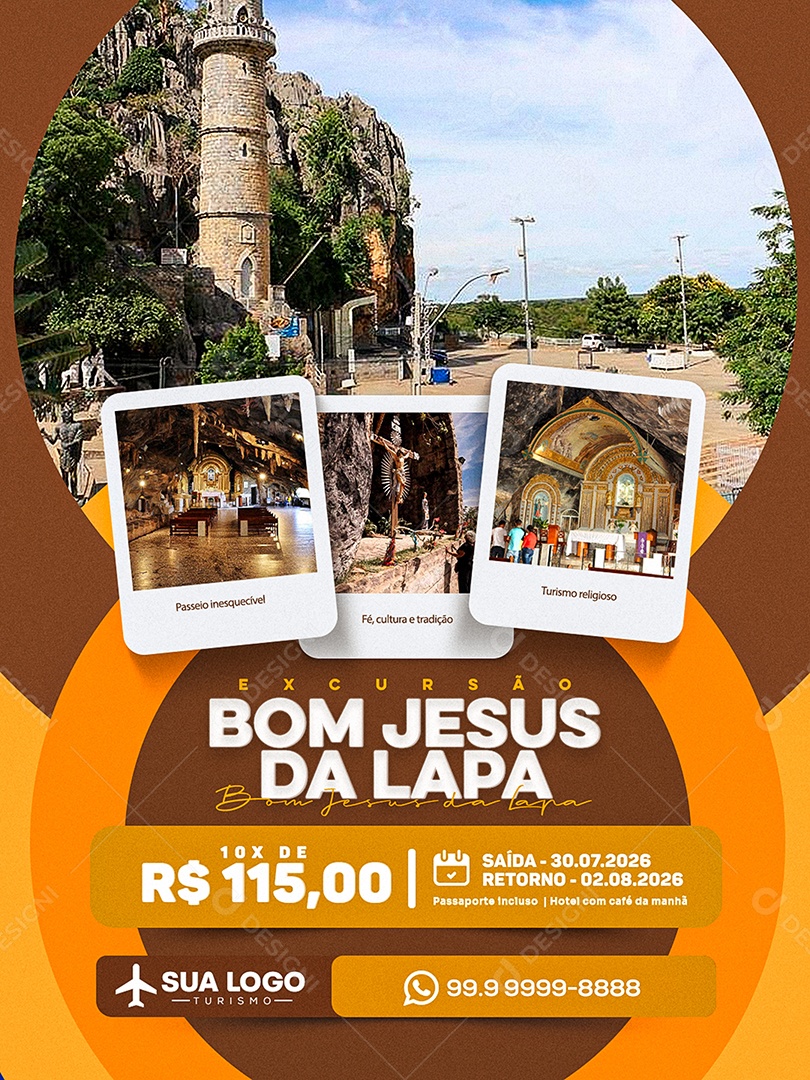Turismo Excursão Bom Jesus da Lapa Social Media PSD Editável