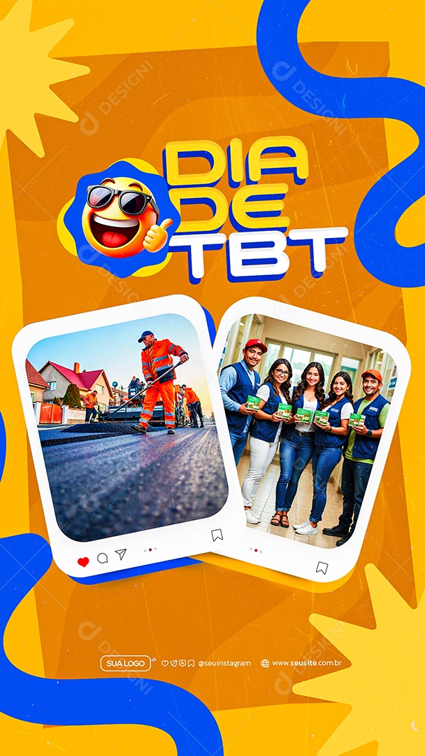 Hoje é Dia de TBT Empresa Social Media PSD Editável