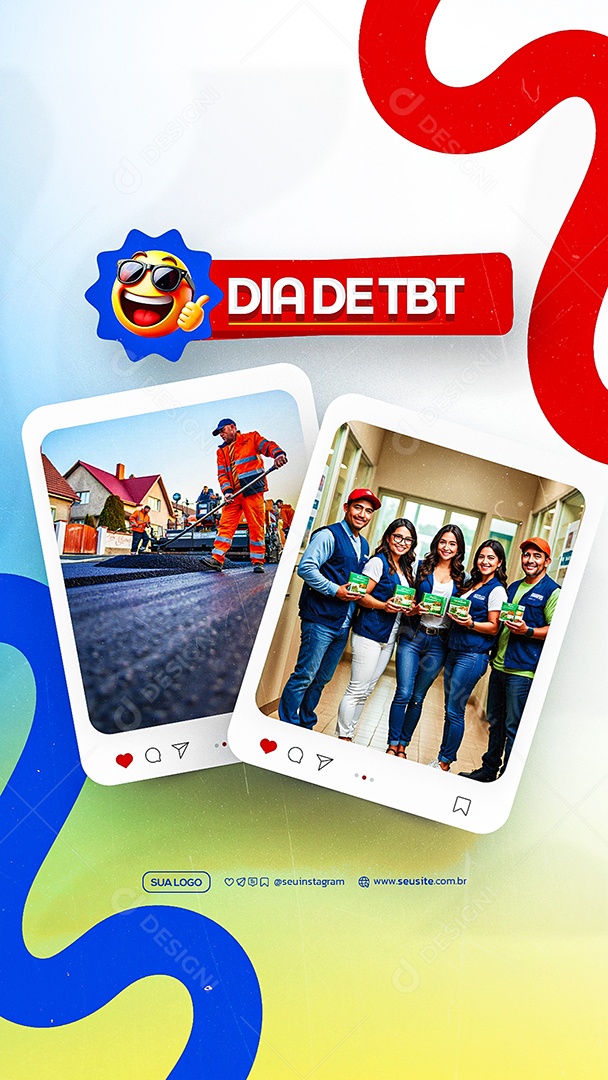 Story Hoje é Dia de TBT Empresa Social Media PSD Editável