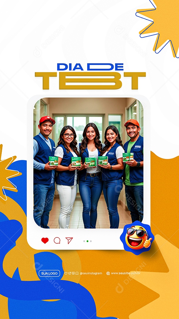 Story Hoje é Dia de TBT Empresa Social Media PSD Editável