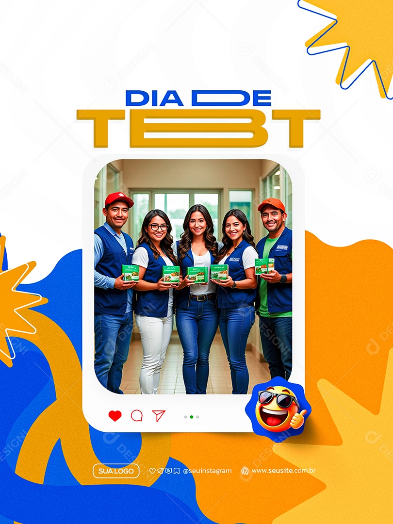 Hoje é Dia de TBT Empresa Social Media PSD Editável