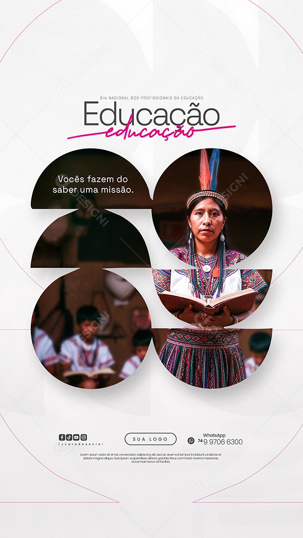 Story Dia Nacional dos Profissionais de Educação 6 de Agosto Social Media PSD Editável