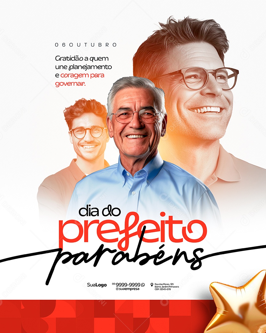Dia do Prefeito 06 de Outubro Social Media PSD Editável